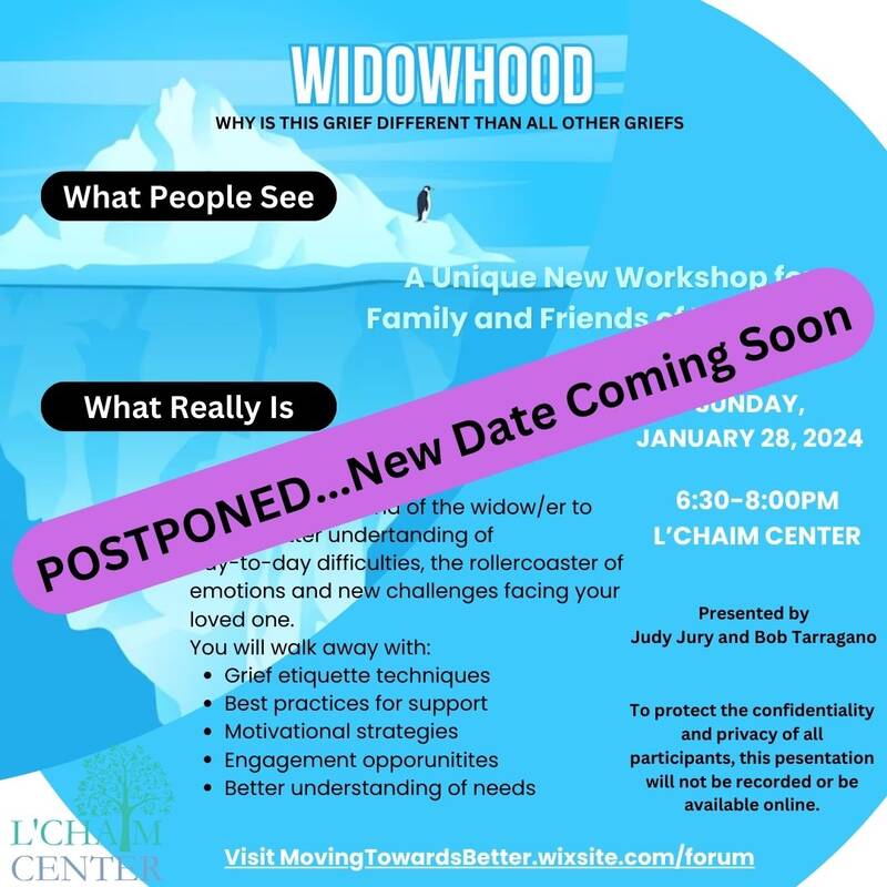 Banner Image for POSTPONED - Widowhood - Why is This Grief Different Than Any Other Grief